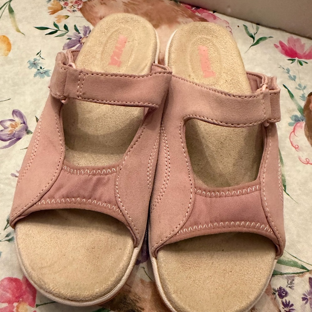Ryka Dusty Pink Slide Comfort Sandals 6